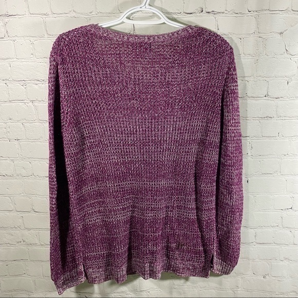Ana A New Approach Purple Scoop Neck Sweater XL - Picture 2 of 9